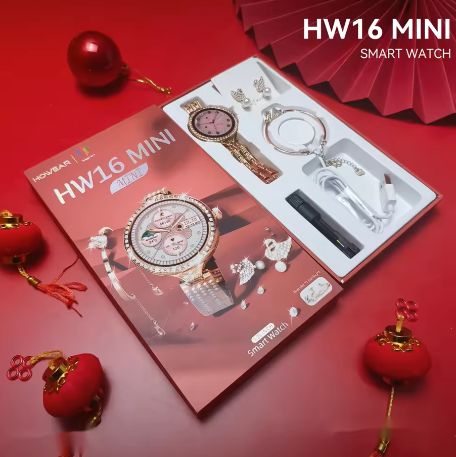 💖 Smartwatch HW16 Mini Rosa – Tu Estilo y Tecnología en una Mano ⌚✨